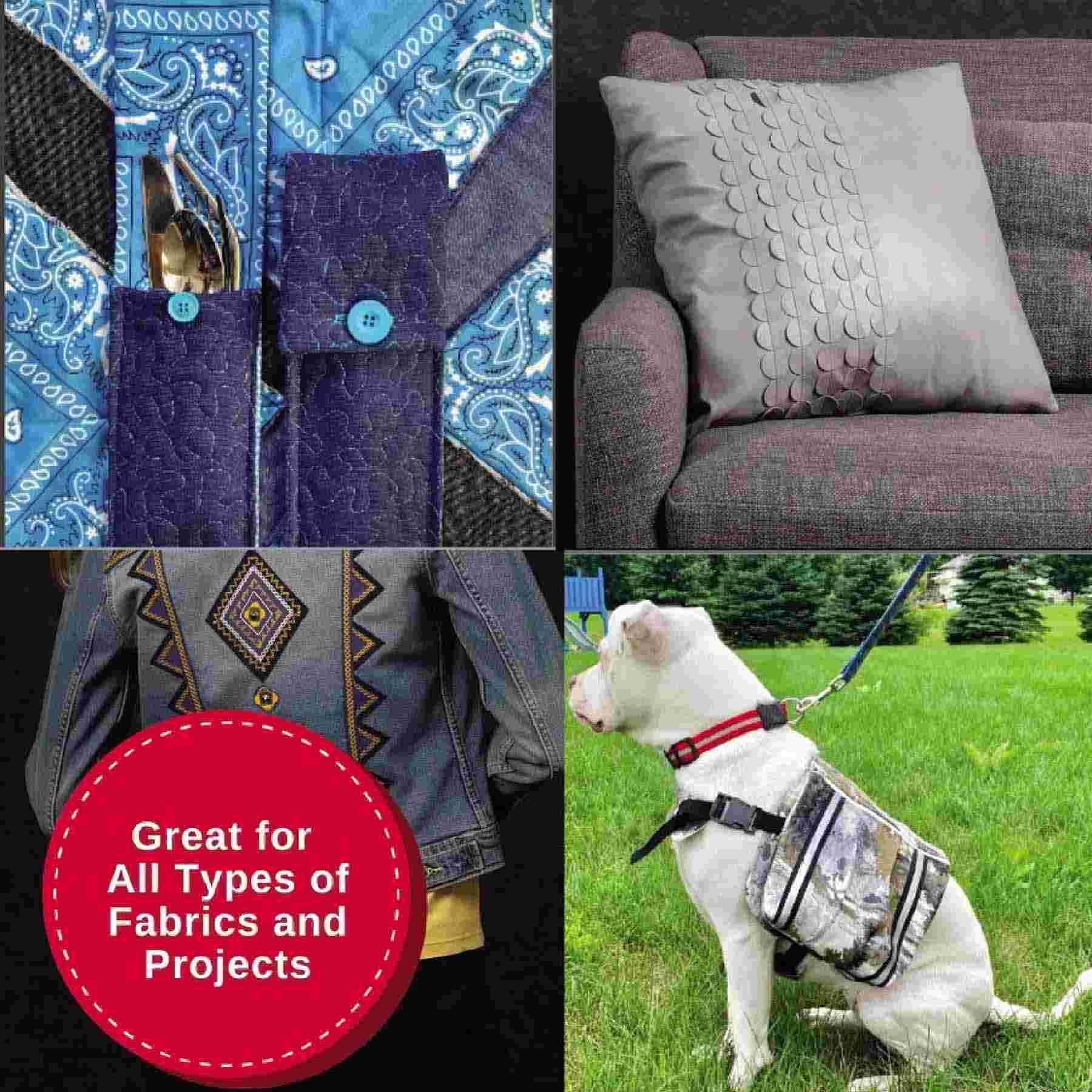 Applications of the SINGER Heavy Duty 6380 Sewing Machine with Extension Table.