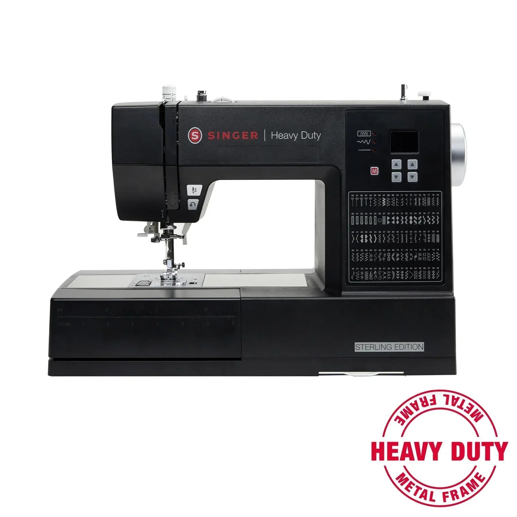 A sample of the Singer Heavy Duty 6600C Sterling Sewing Machine.
