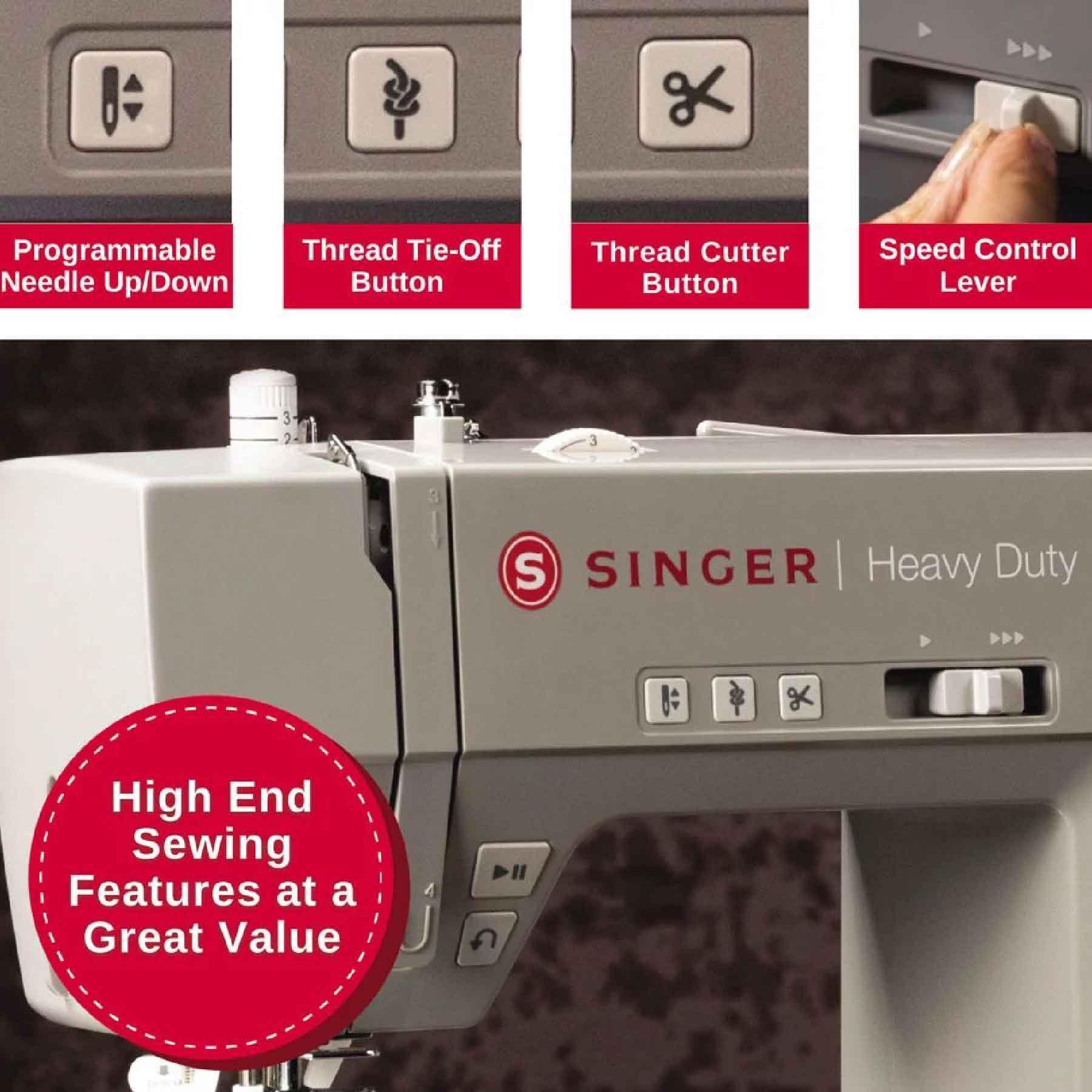 Features of the Singer Heavy Duty 6800C Sewing Machine.