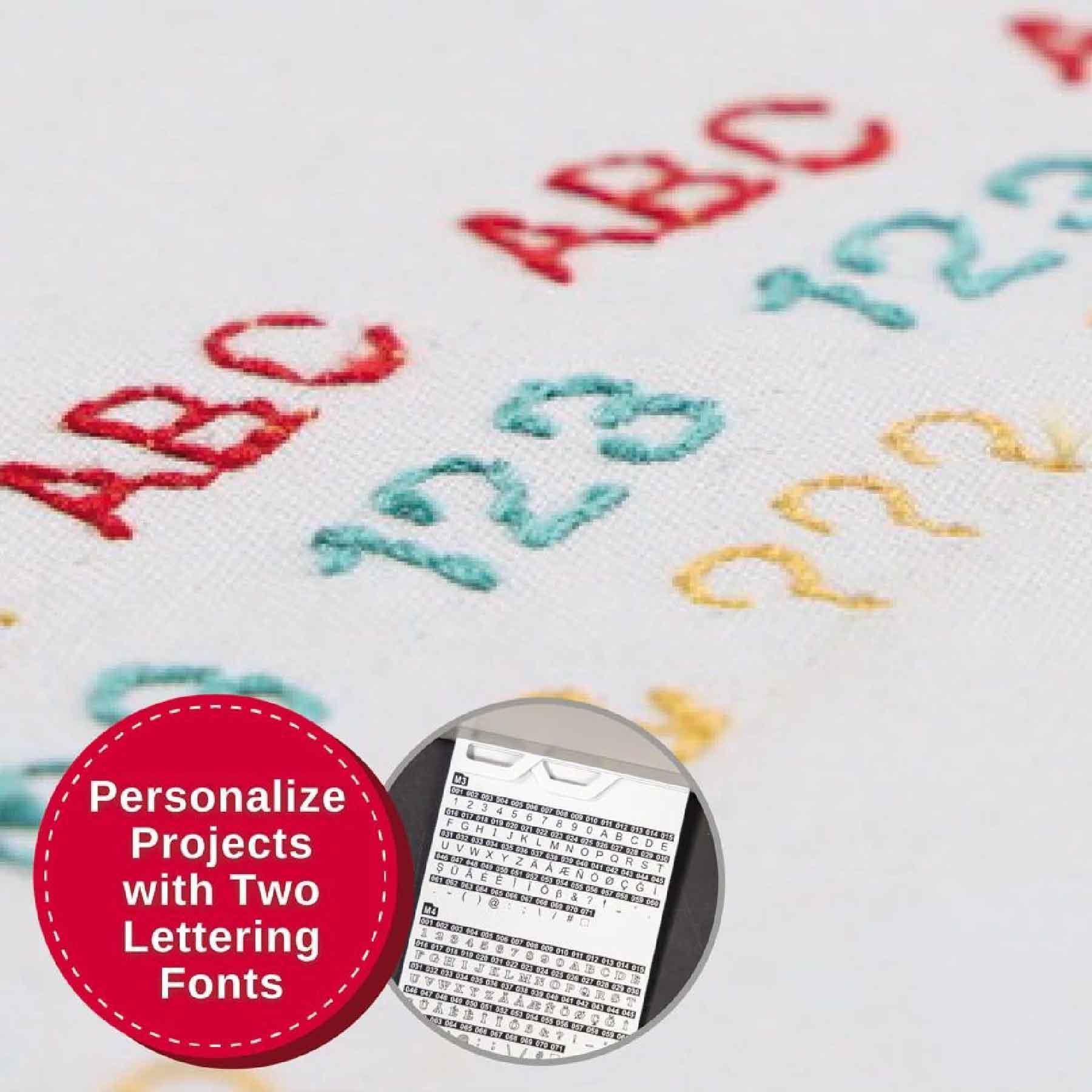 Lettering patterns of the Singer Heavy Duty 6800C Sewing Machine.