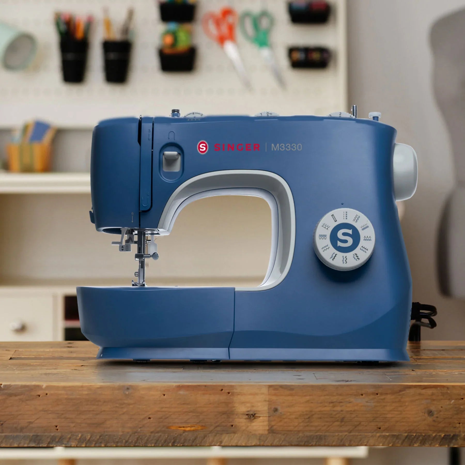 A sample of the Singer M3330 Navy Blue Sewing Machine.