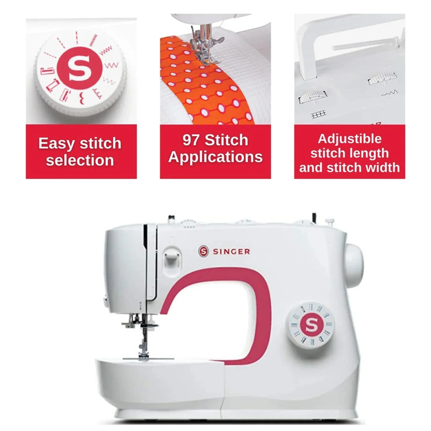 Features of the SINGER® MX231 Sewing Machine.