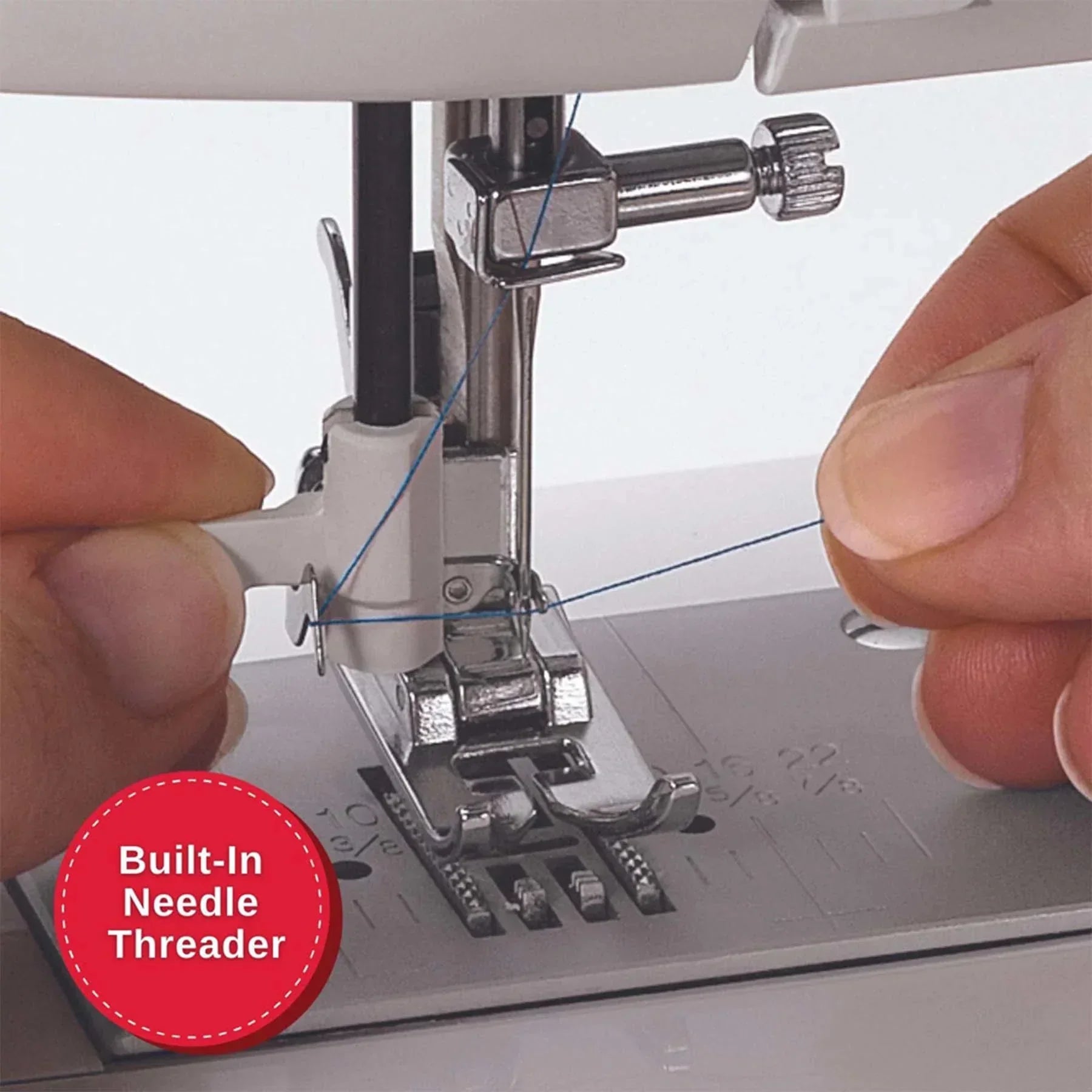 Built-in Needle Threader of the SINGER® MX231 Sewing Machine.