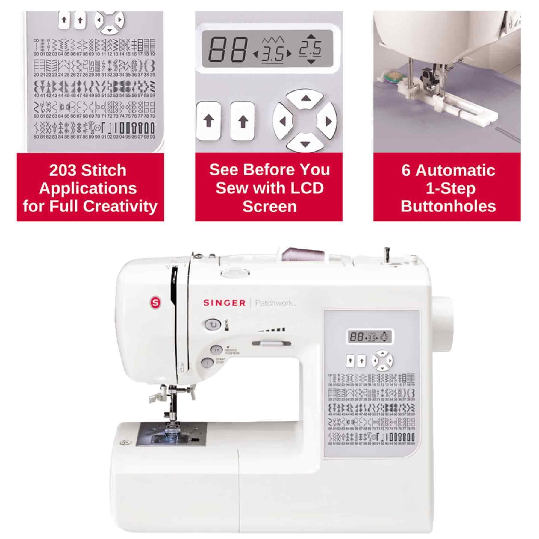 Features of the SINGER Patchwork 7285Q Sewing & Quilting Machine.