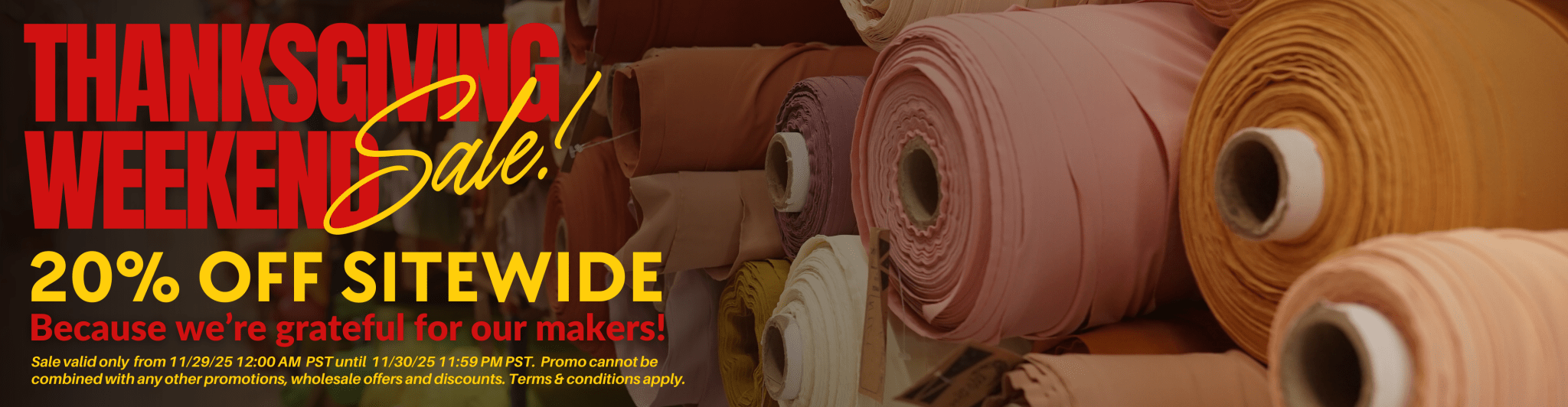 Thanksgiving Weekend Sale Promotional Banner