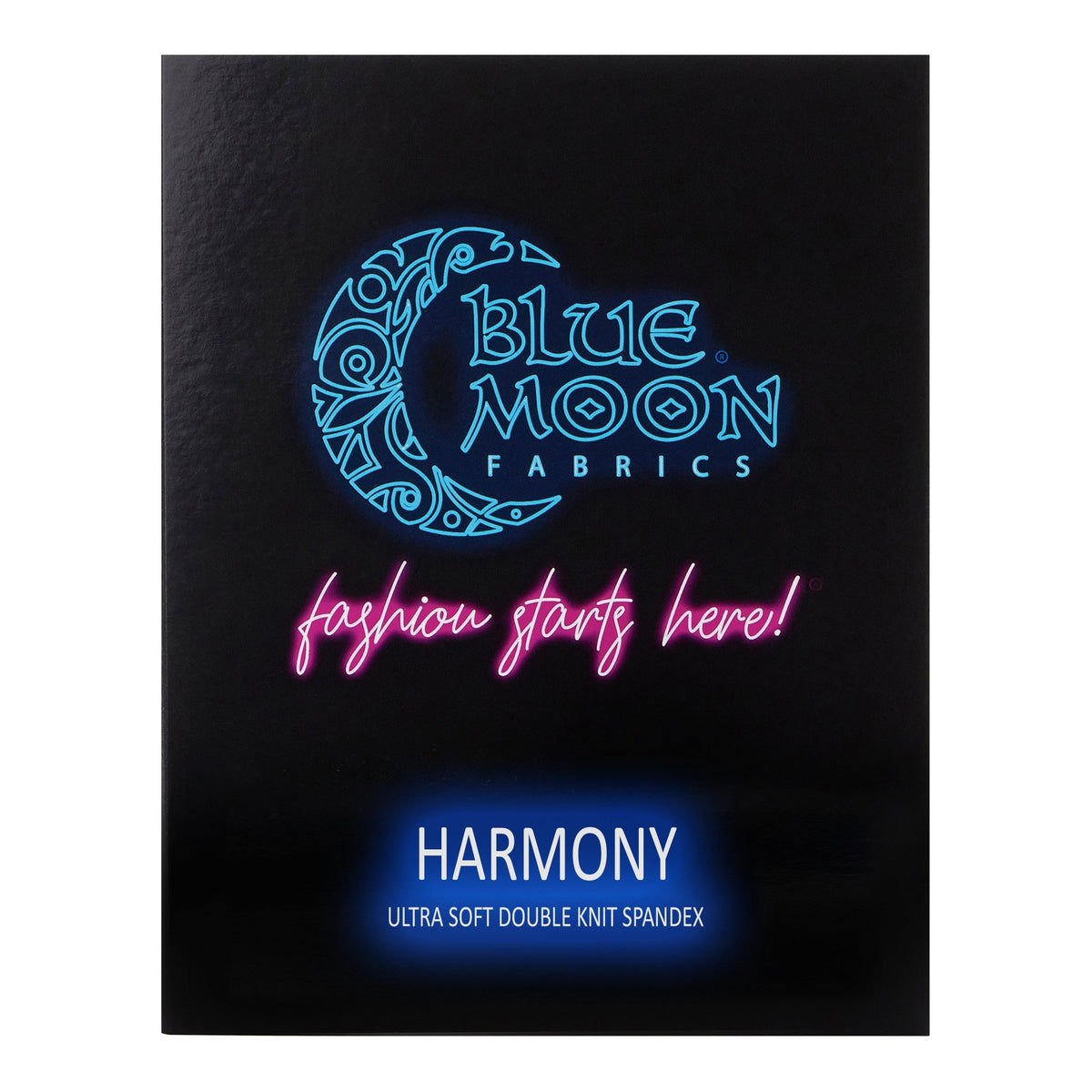 Front view of a Harmony Ultra Soft Double Knit Spandex Color Card.