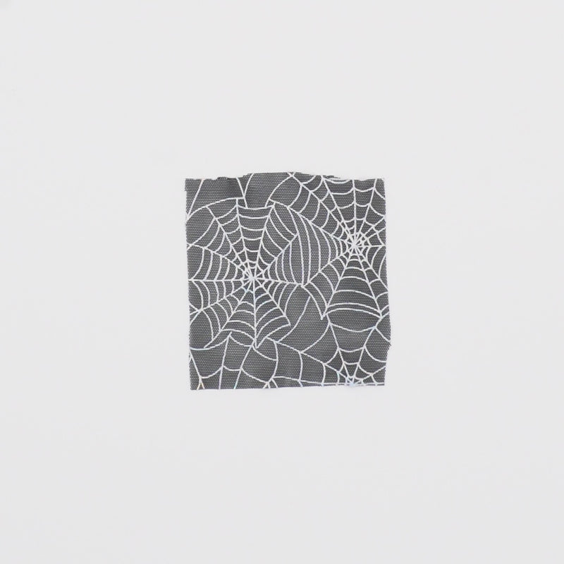 Close-up video of Spiderweb Foiled Mesh Spandex Fabric showcasing its looks and ability to stretch as a fabric.