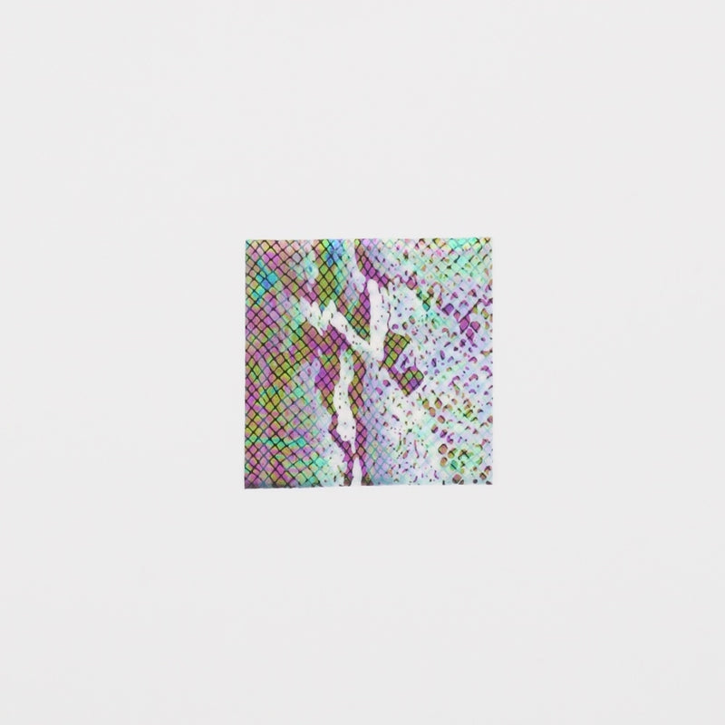 Close-up video of Mamba Foil Printed Spandex showcasing its looks and ability to stretch as a fabric.