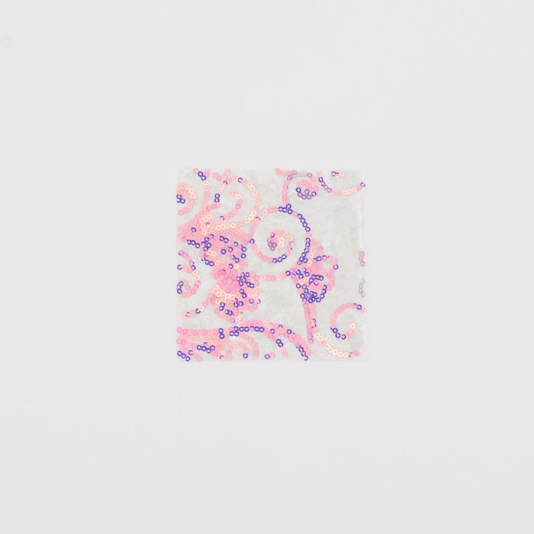 Load video: Close-up video of Aria Stretch Velvet Sequin Fabric showcasing its looks and ability to stretch as a fabric.