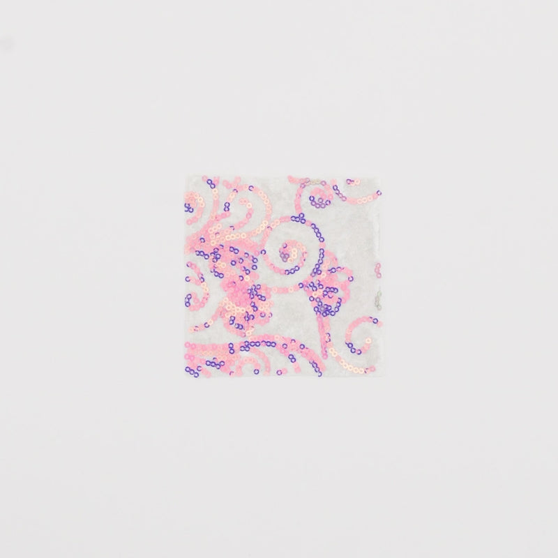 Close-up video of Aria Stretch Velvet Sequin Fabric showcasing its looks and ability to stretch as a fabric.