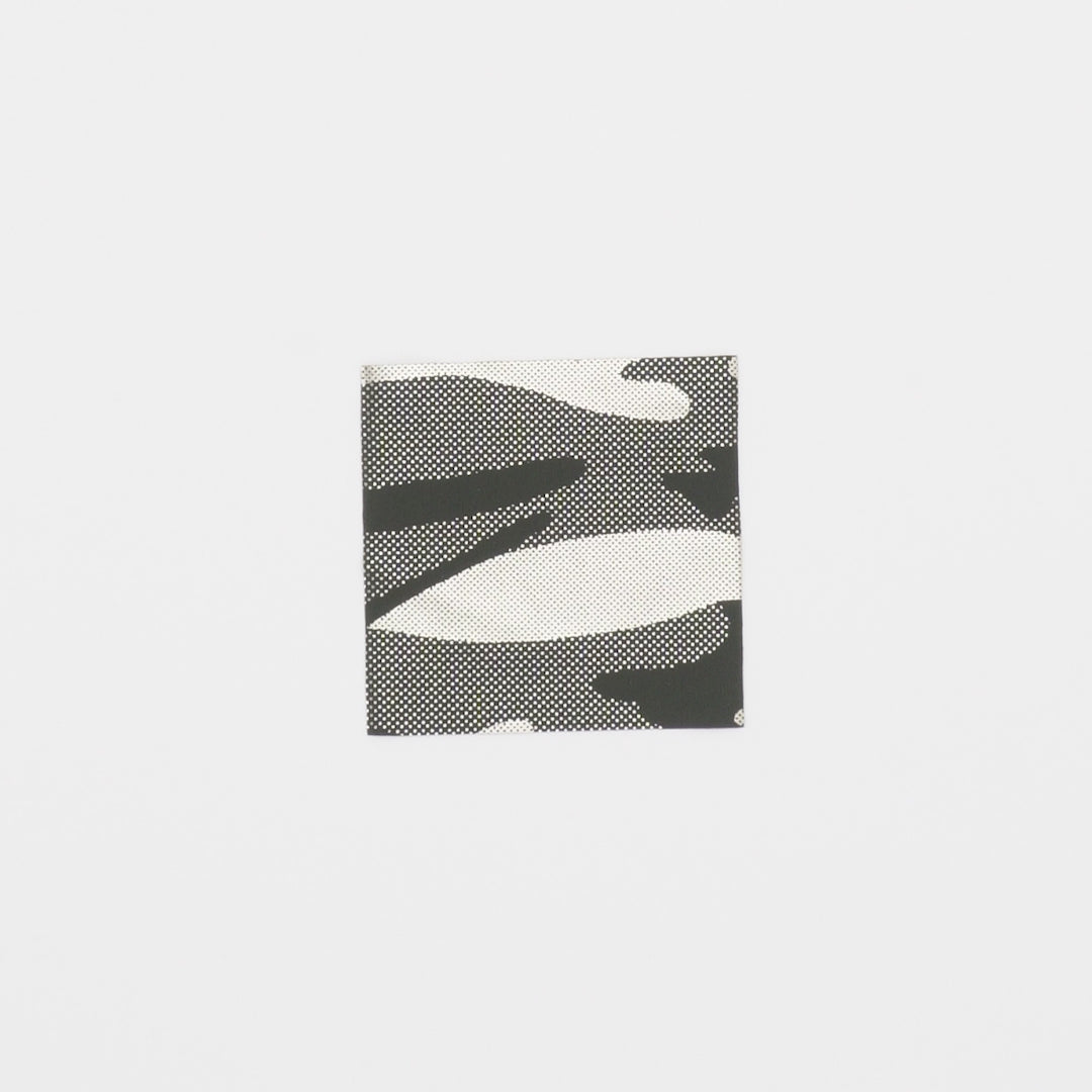 Load video: Close-up video of Nugi Foil Printed Spandex Fabric showcasing its looks and ability to stretch as a fabric.