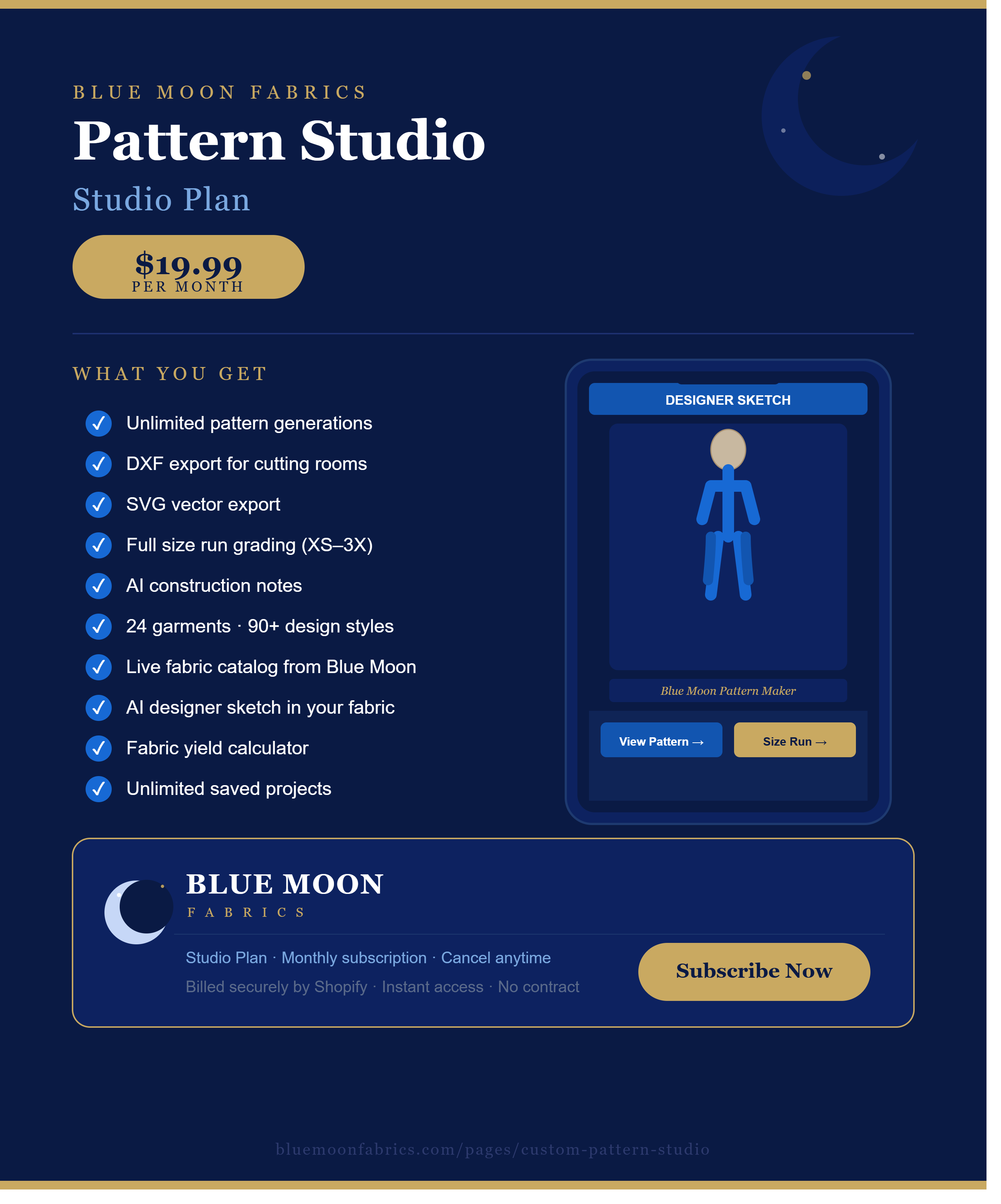Pattern Studio — Studio Plan