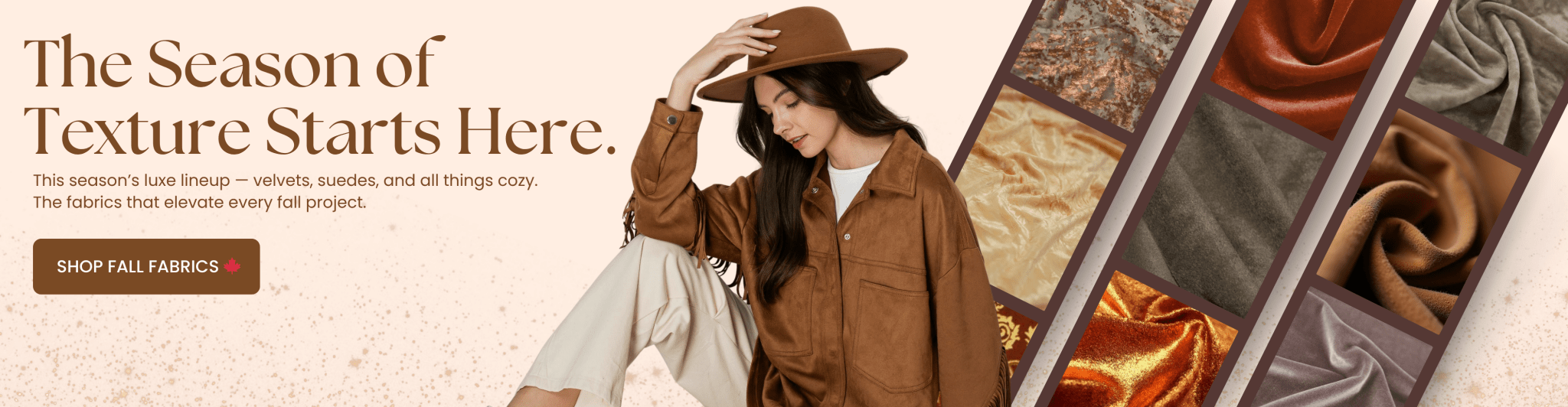 Texture Fabrics Promotional Banner