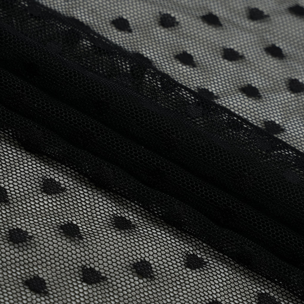 Tonal Polka Dot Stretch Mesh Fabric | Blue Moon Fabrics
