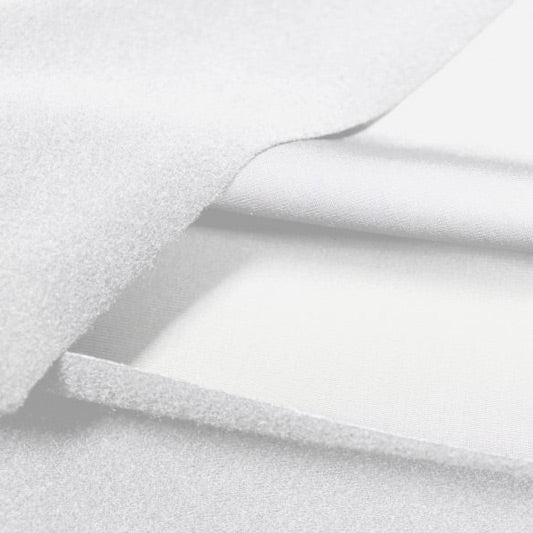 Detailed shot of Brushed Polyester Spandex Tricot with DWR | White (PFP)