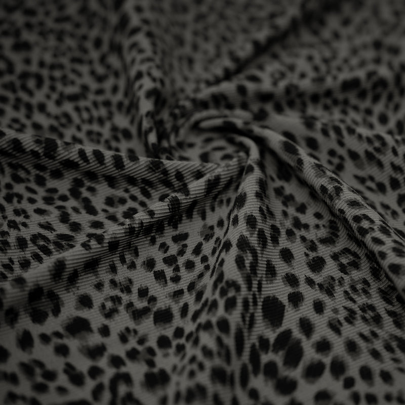 Black Grey Leopard Cheetah Fabric bythestylesafari
