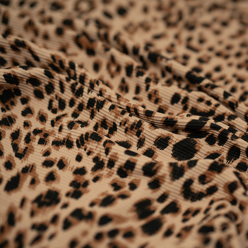 Cheetah Ribbed Fabric | Blue Moon Fabrics