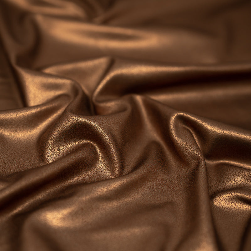 Stretch Pleather Fabric, Distressed Dark Brown