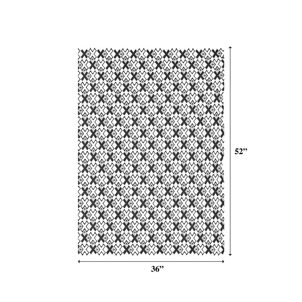 A single yard panel of Knockout Mechanical Lace on a white background.