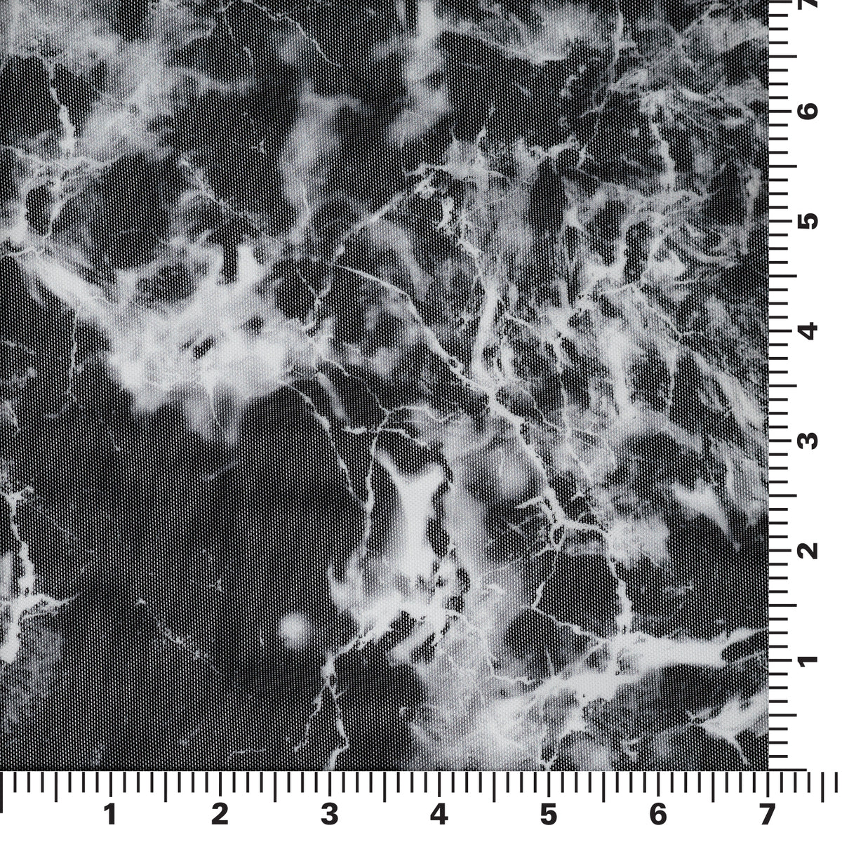 A measurement panel of Magic Marble Printed Power Mesh