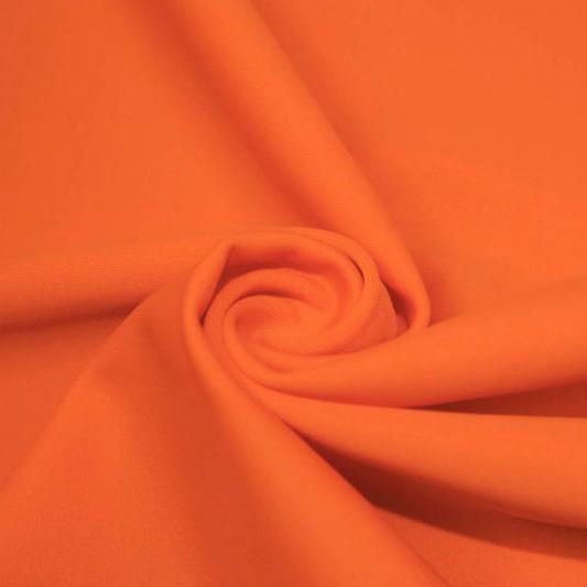 Naranja - Material de tela elástica de nylon / spandex liso - 150 cm (59 )  de ancho por metro / medio