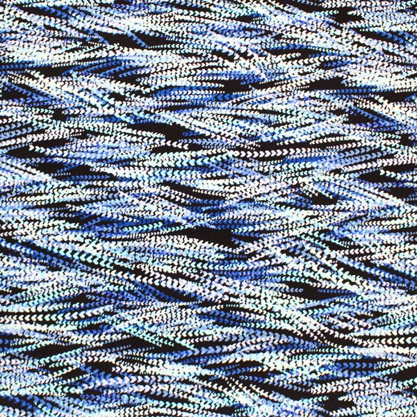 A flat sample of Fronds In The Wind Printed Spandex.