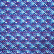 A flat sample of Net on Waves Printed Spandex.