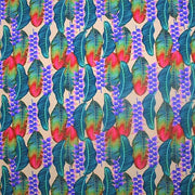 A flat sample of Floating Leaves Printed Spandex.