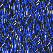 A flat sample of Wavy Waves Printed Spandex.