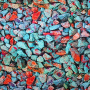 A flat sample of radioactive rocks printed sample.
