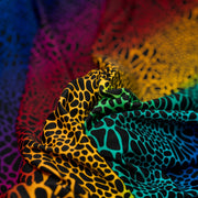 Detailed shot of Multicolor Safari Spots Printed Spandex