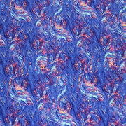 A flat sample of Purple Abstract Printed Spandex.