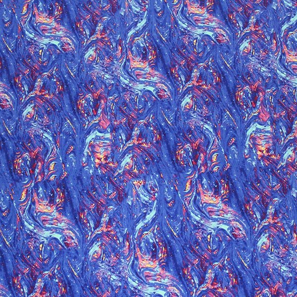 A flat sample of Purple Abstract Printed Spandex.