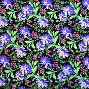 A flat sample of Flowers and Baby's Breath Printed Spandex.
