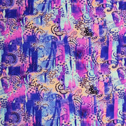 A flat sample of Wanderlust Paisley Printed Spandex.