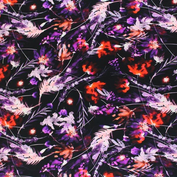 A flat sample of Fire And Ice Printed Spandex.