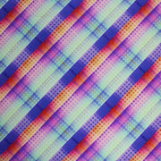 A flat sample of Digitized Plaid Printed Spandex.