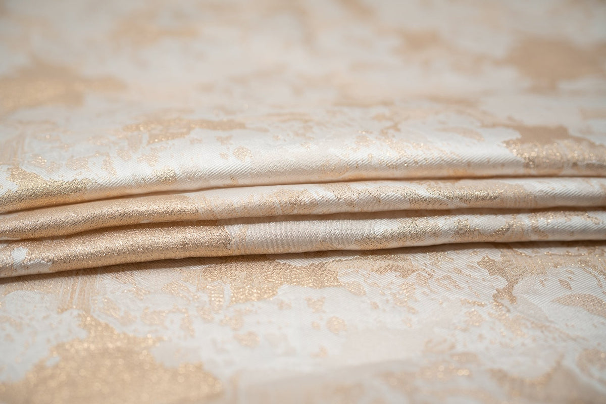 Detailed shot of Peachy Clouds Metallic Brocade.