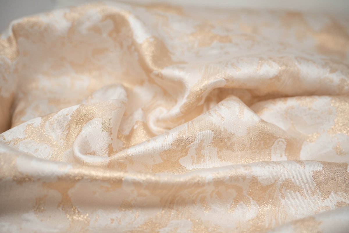 Detailed shot of Peachy Clouds Metallic Brocade.