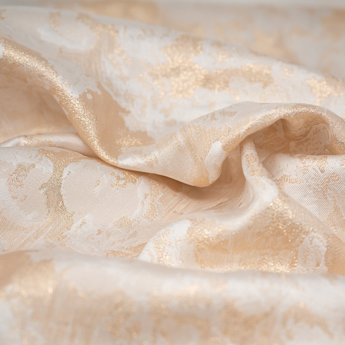 Detailed shot of Peachy Clouds Metallic Brocade.