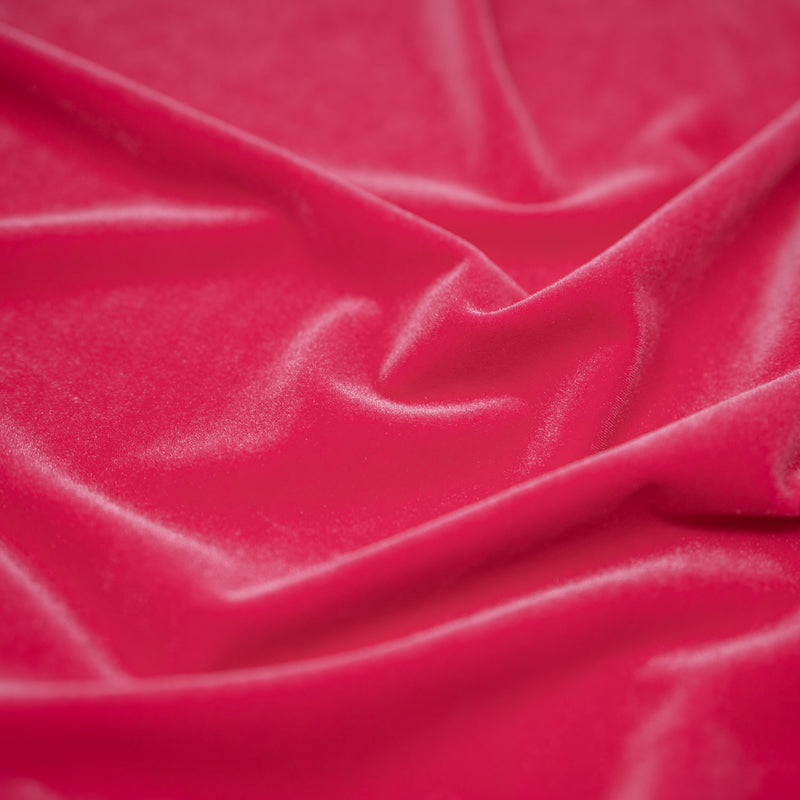 Stretch Velvet Fabric 60 Wide / By The Yard - Pink Color