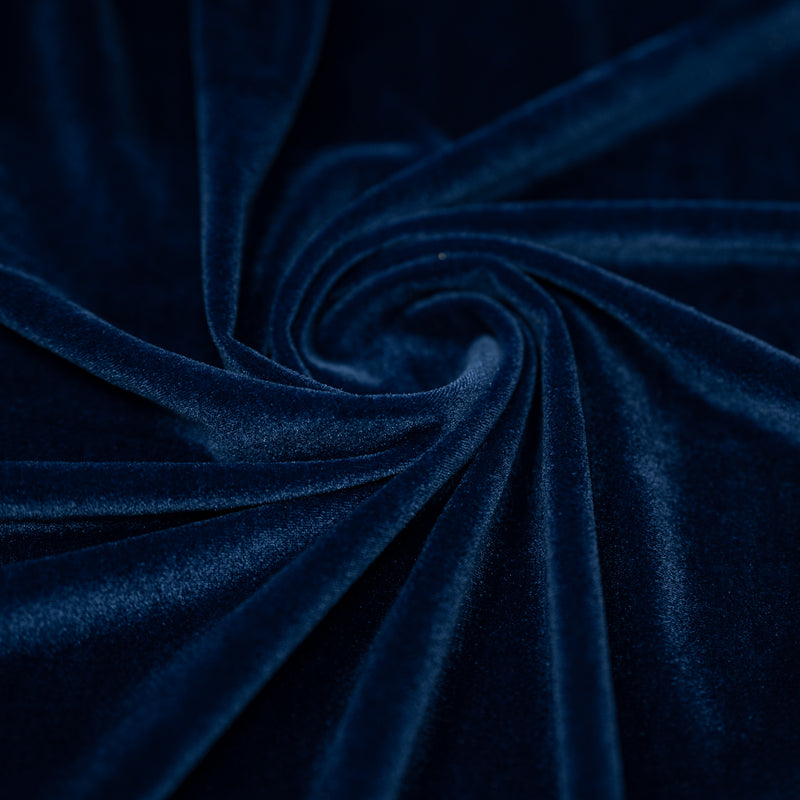Regal Matte Stretch Velvet Fabric, Blue Moon Fabrics
