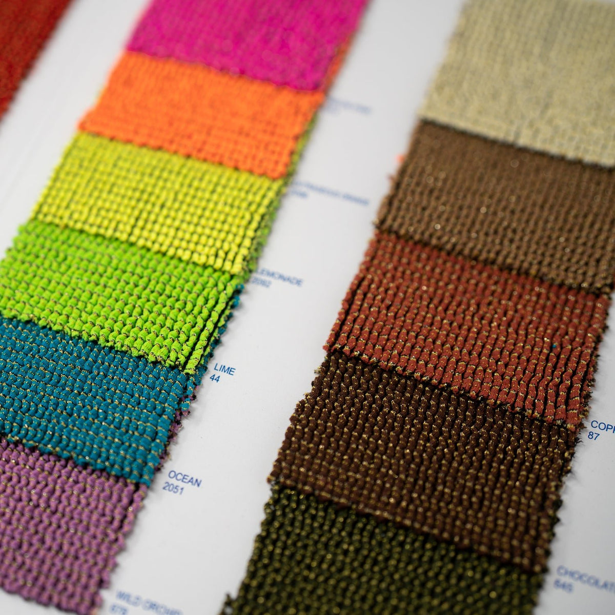 Detailed image of Ritzy Color Card  laid over open Ritzy Color Books.