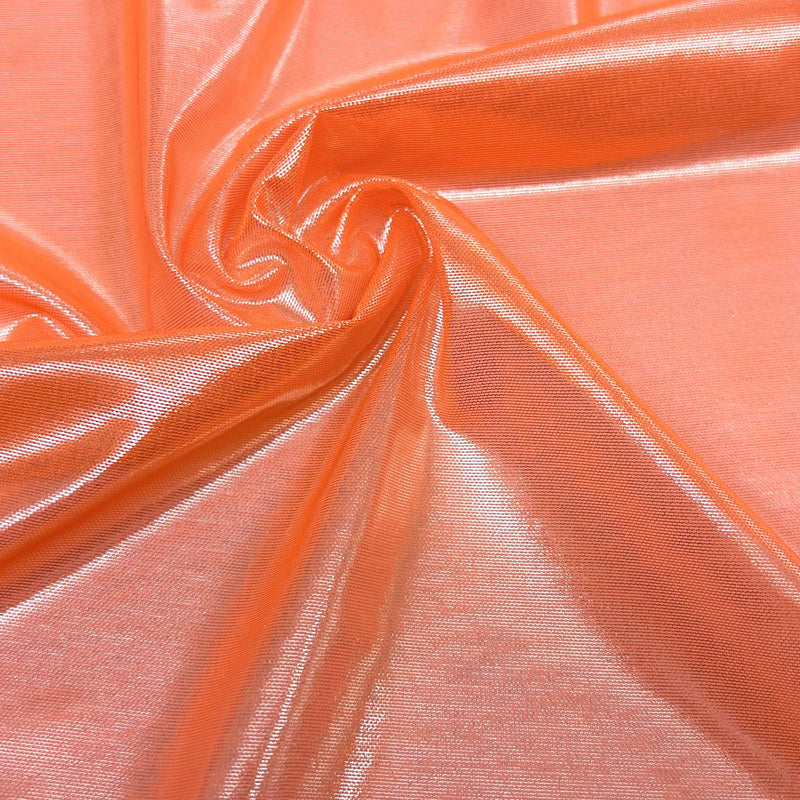 Black Tangerine Embroidered Rose Design on Power Mesh Fabric