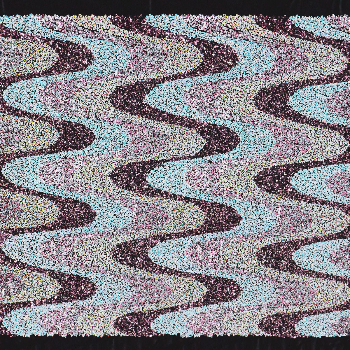 A flat Square sample of Swell Stretch Velvet Sequin